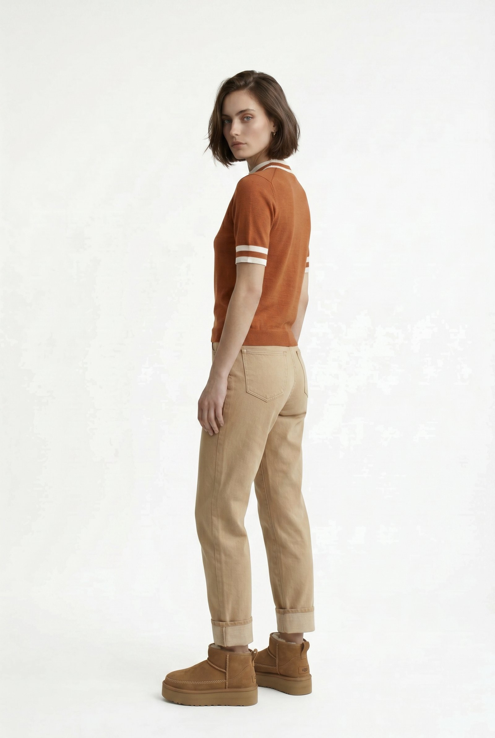 Sweater de Punto "Retro-Ringer" – Terracota - Imagen 2